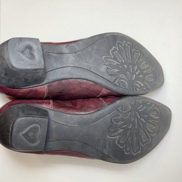 Think! Europe Womens 39 Burgundy Leather Comfort Mary Jane Shoes - Picture 13 of 15